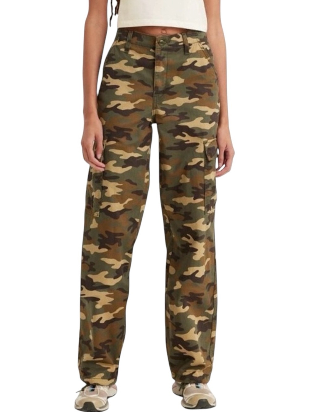 Levi’s ‘94 Camo Cargo Baggy Utility Joggers High Rise Pants Green/Tan Size 29
